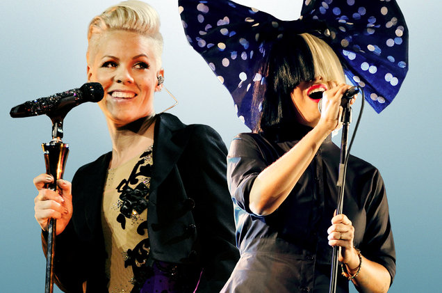 Pink & Sia на премьере Waterfall